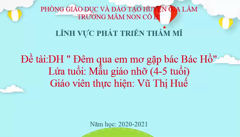 NH: Đêm qua em mơ gặp Bác Hồ_MGN